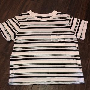 PacSun army green and black striped shirt